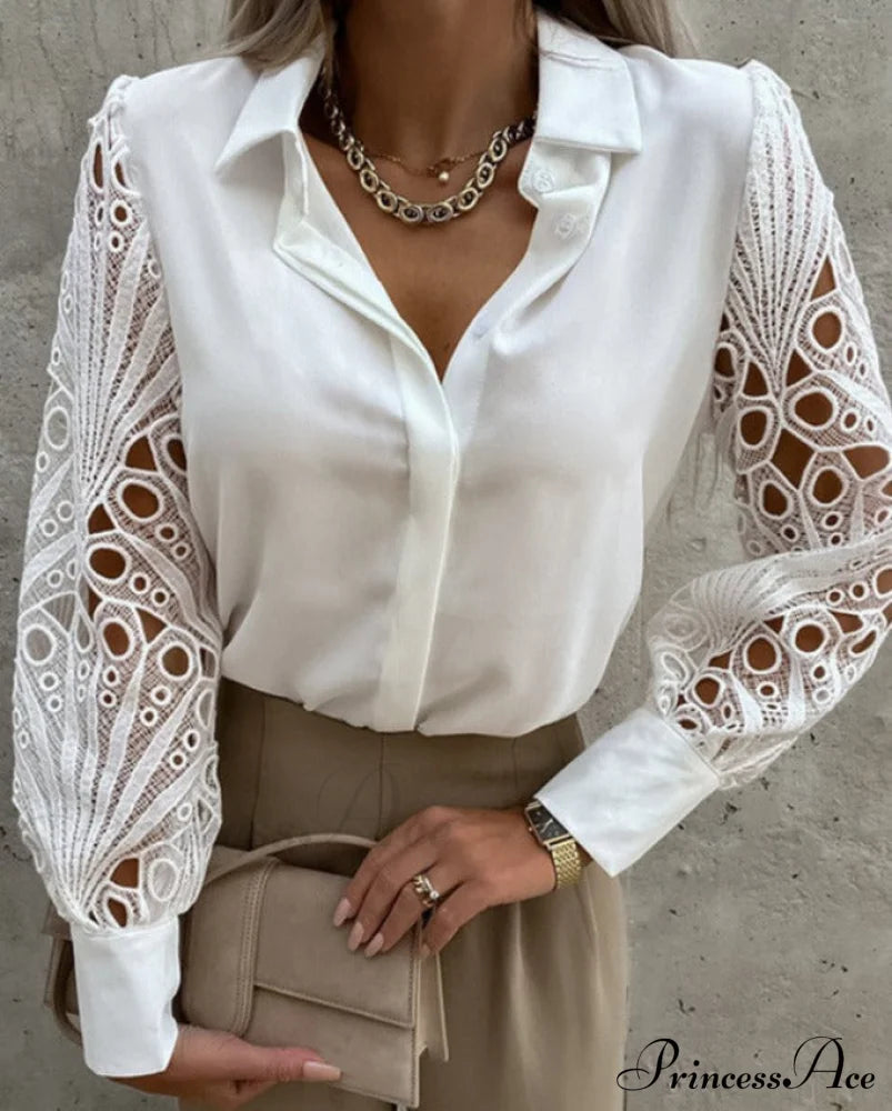 Satin Blouse White / Xxs Tops & Blouses