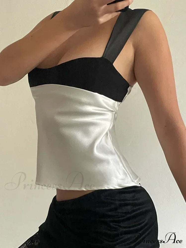 Satin Plunge Crop Top Mini Dress