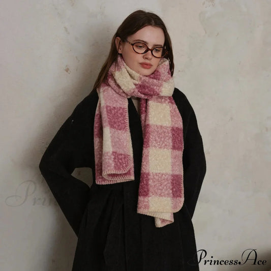 Scottish Woolen Plaid Scarf For Women - Autumn/Winter Shawl Scarfs-L