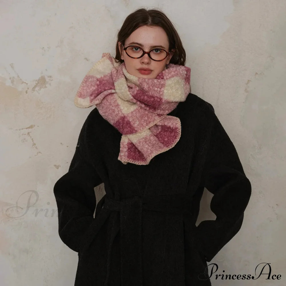 Scottish Woolen Plaid Scarf For Women - Autumn/Winter Shawl Scarfs-L