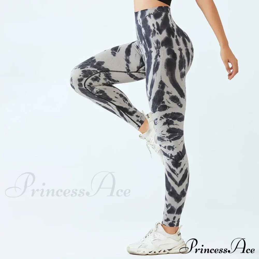 Seamless Tie Dye Waist Fitness Fashion Yoga Legging