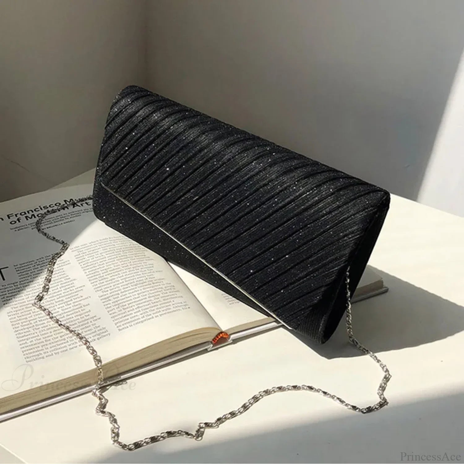 Sequin Clutch Wedding Party Wristlet Black wristlet-250126