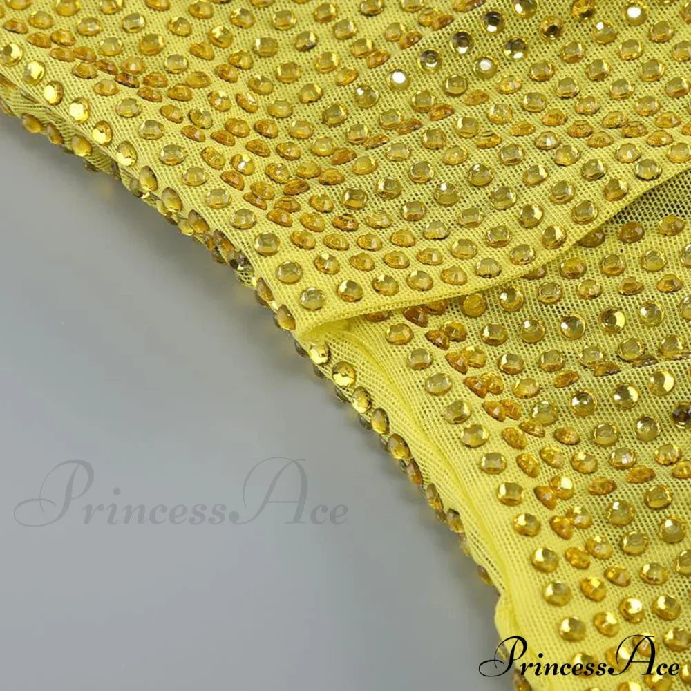 Sequin Flower Details Cut Graceful Out Bodycon Mini Dress