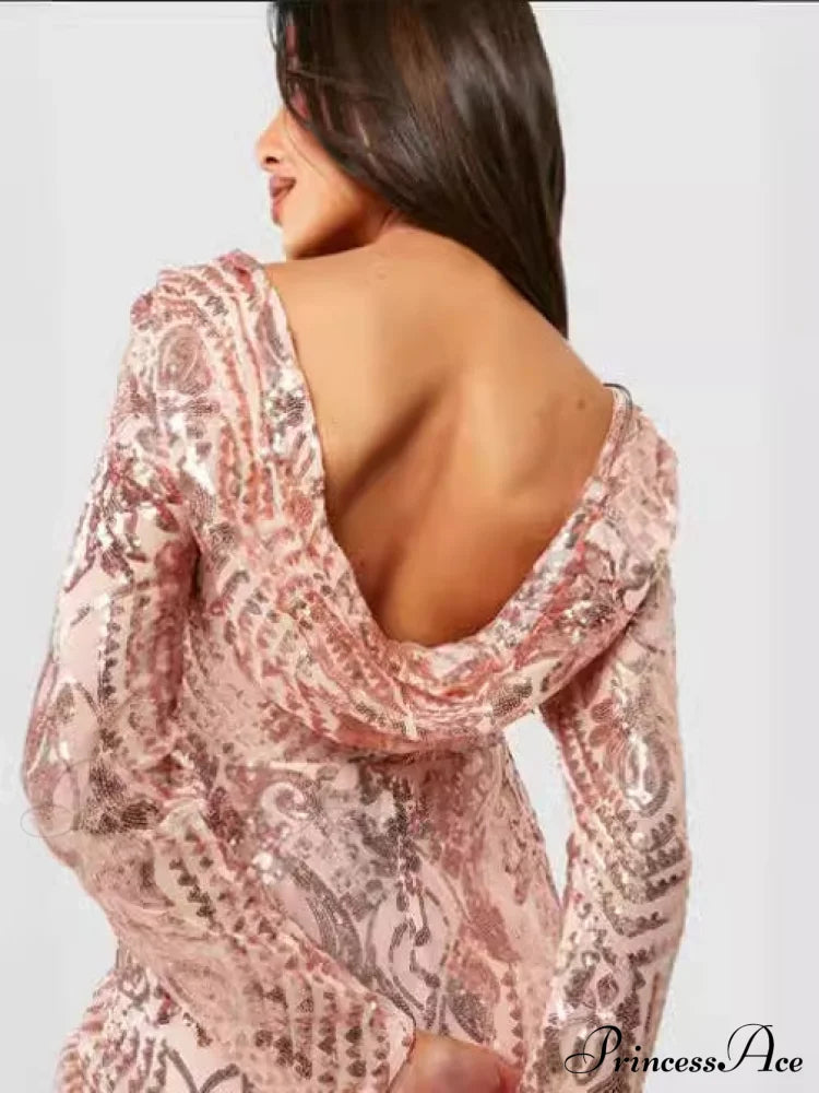 Sequin Hood Stylish Party Dress Dresses