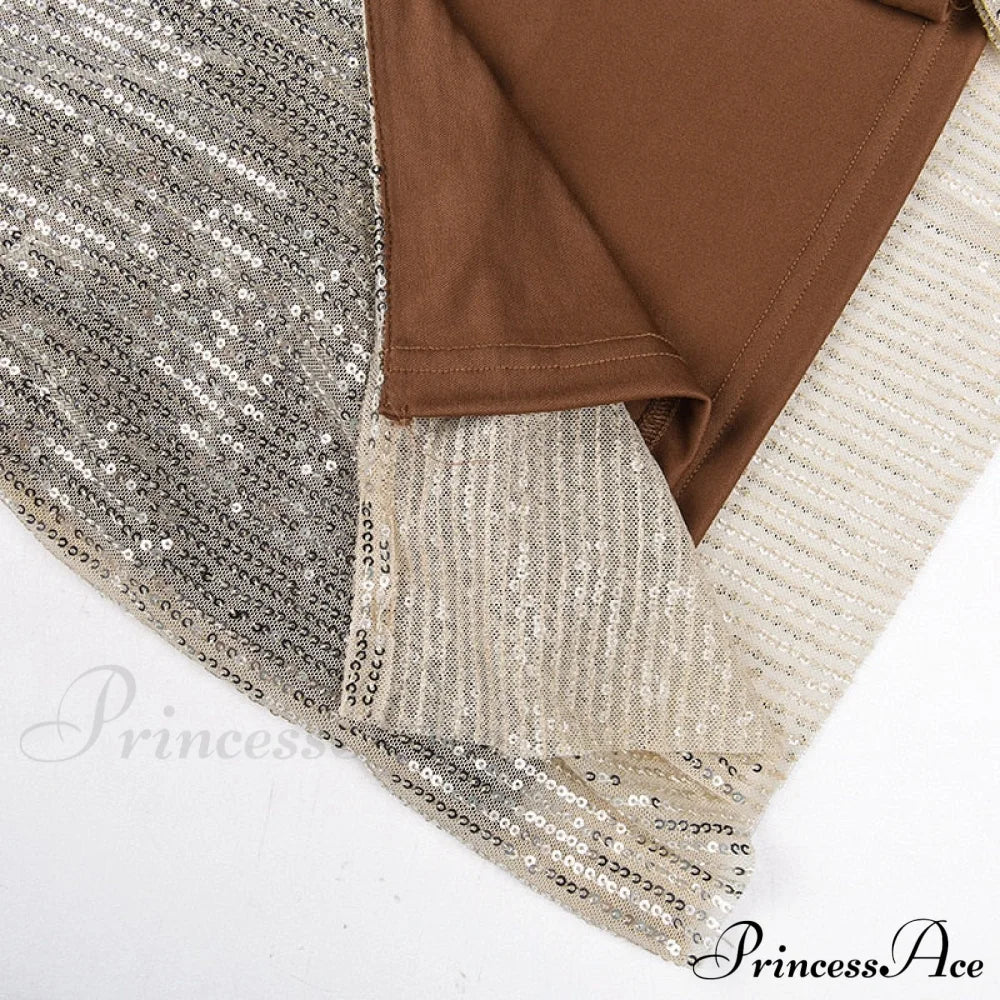Sequin Mesh Stylish Long Dress