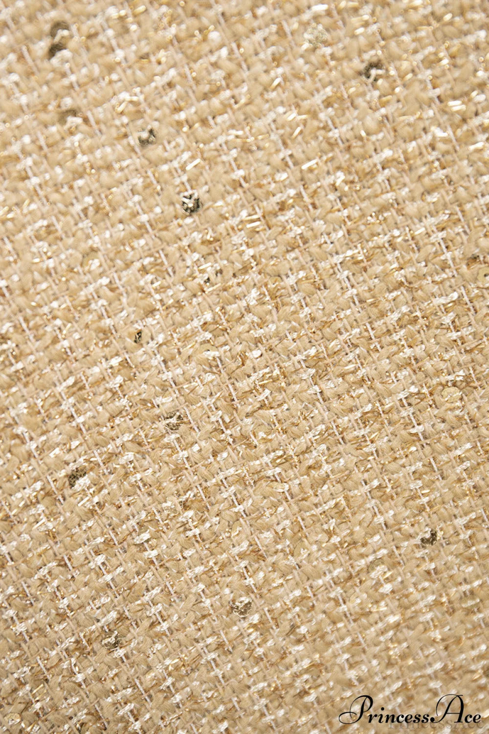 Sequin Metallic Stand Collar Loose Fashion Coat