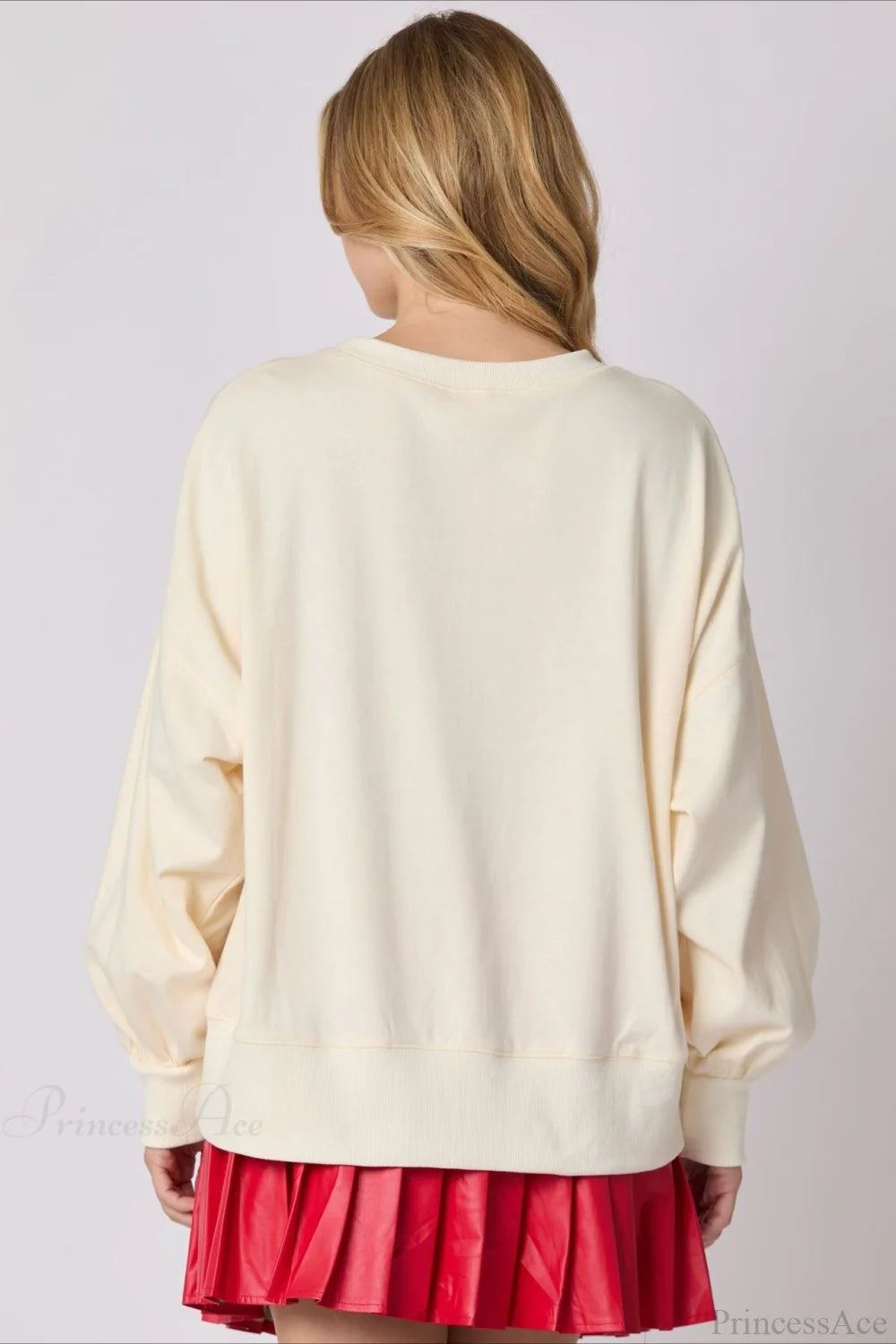 Sequined Crew Neck Pullover Sweater