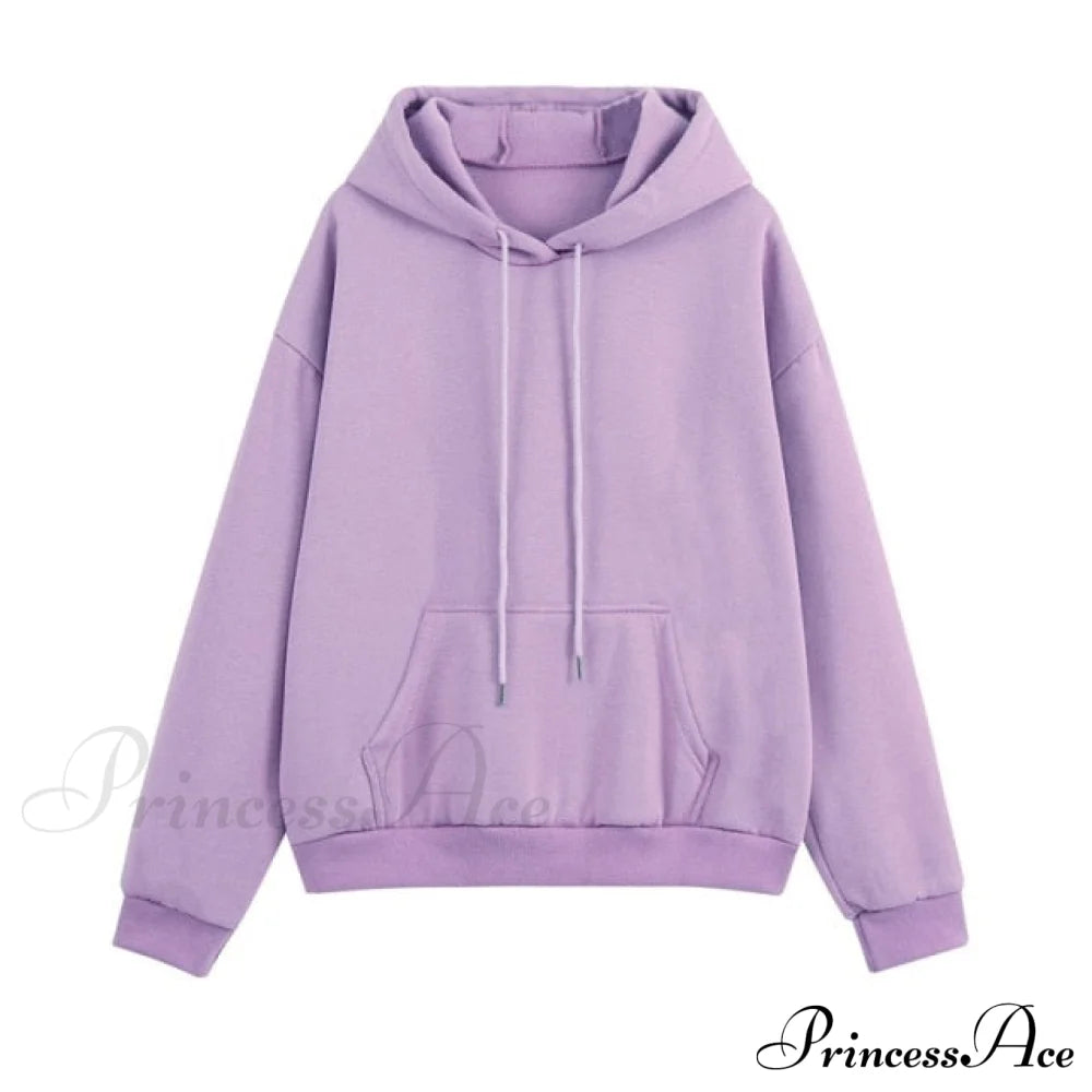 Set - Tracksuit Hooded Pants Fleece Women’s Color Solid Casual Sweatshirt Autumn/Winter And