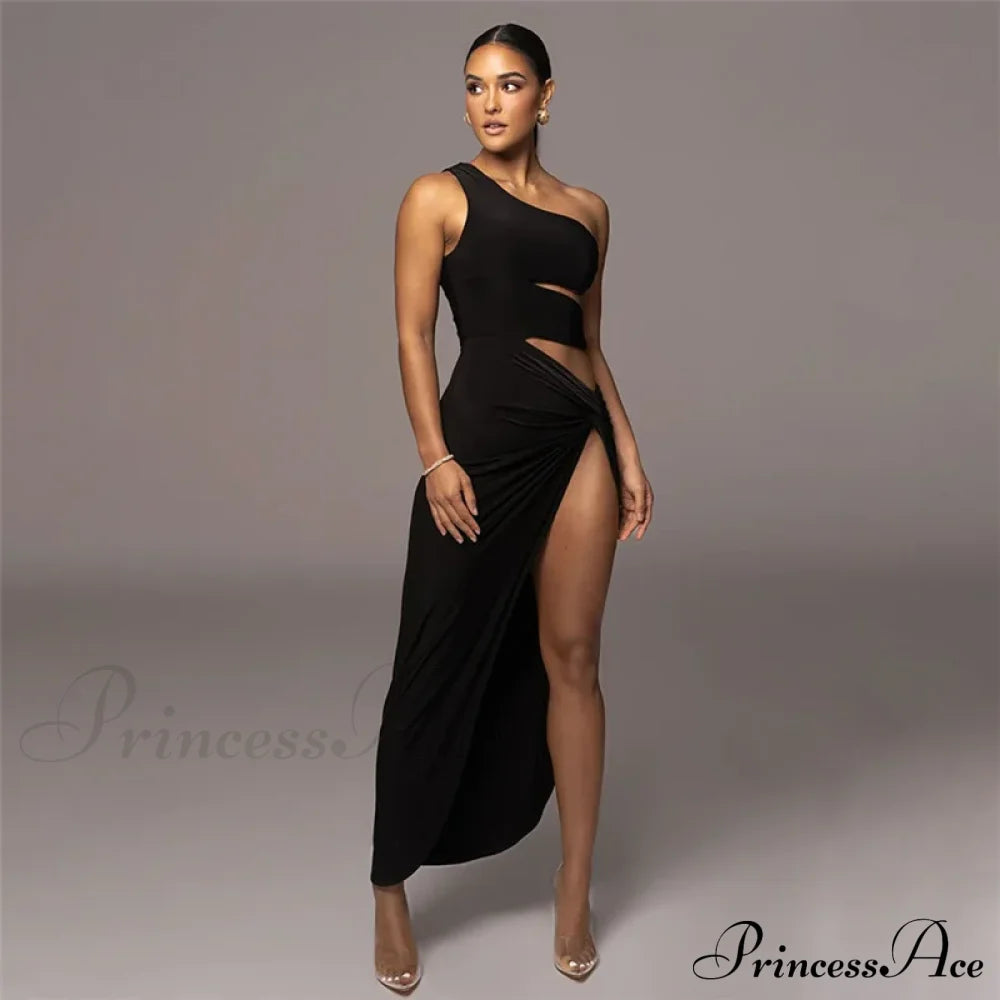 Sexy Backless Cut Out Summer Club Party Off Shoulder Long Midi Dress