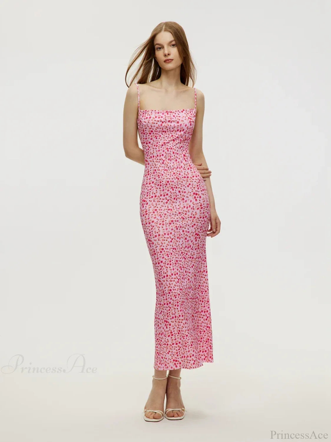 Sexy Backless Slimming Beach Floral Dress Pink / S floraldress-250126