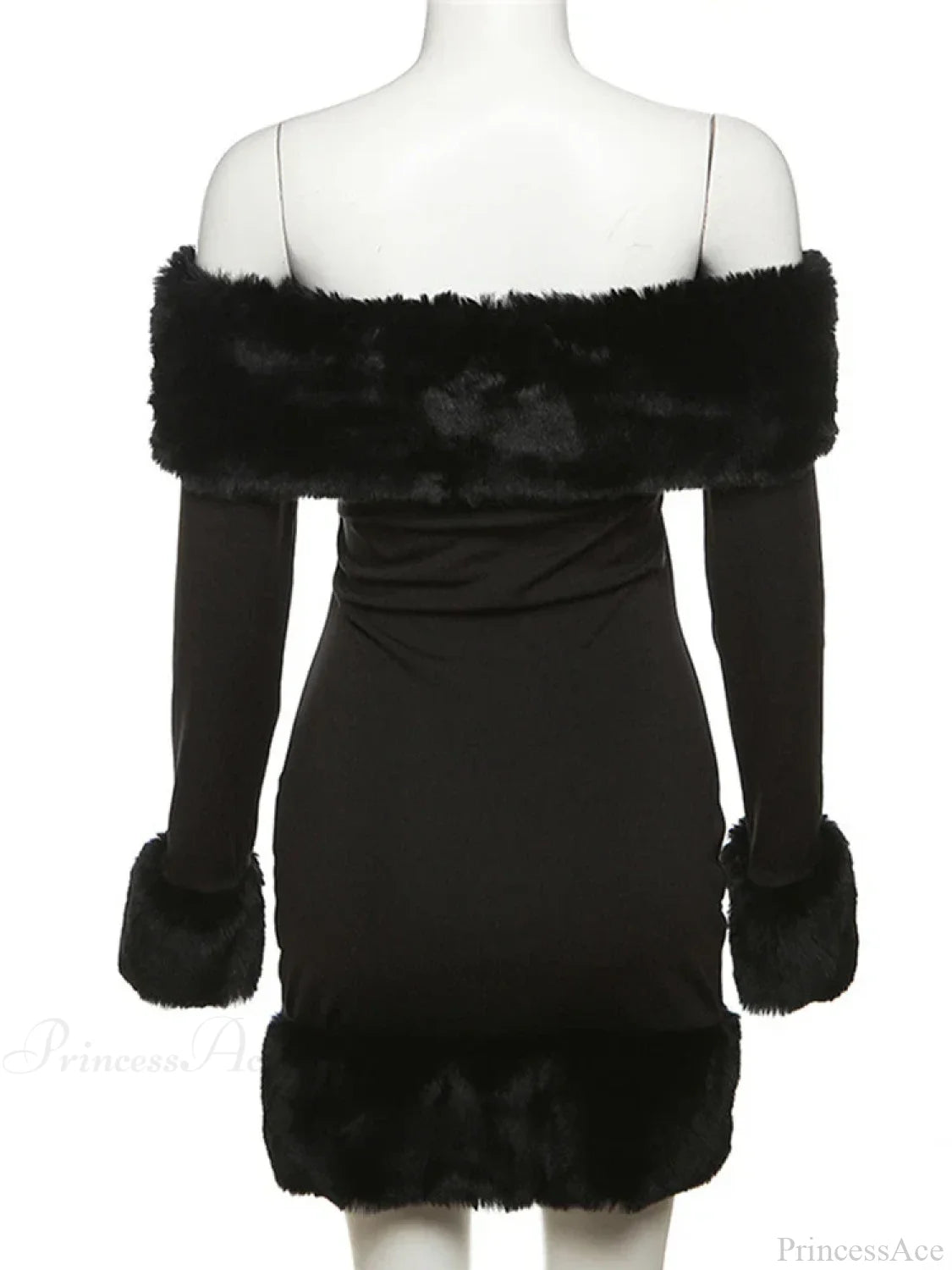 Sexy Elegant Fluffy Glamorous Strapless Mini Christmas Party Dress Dresses-L