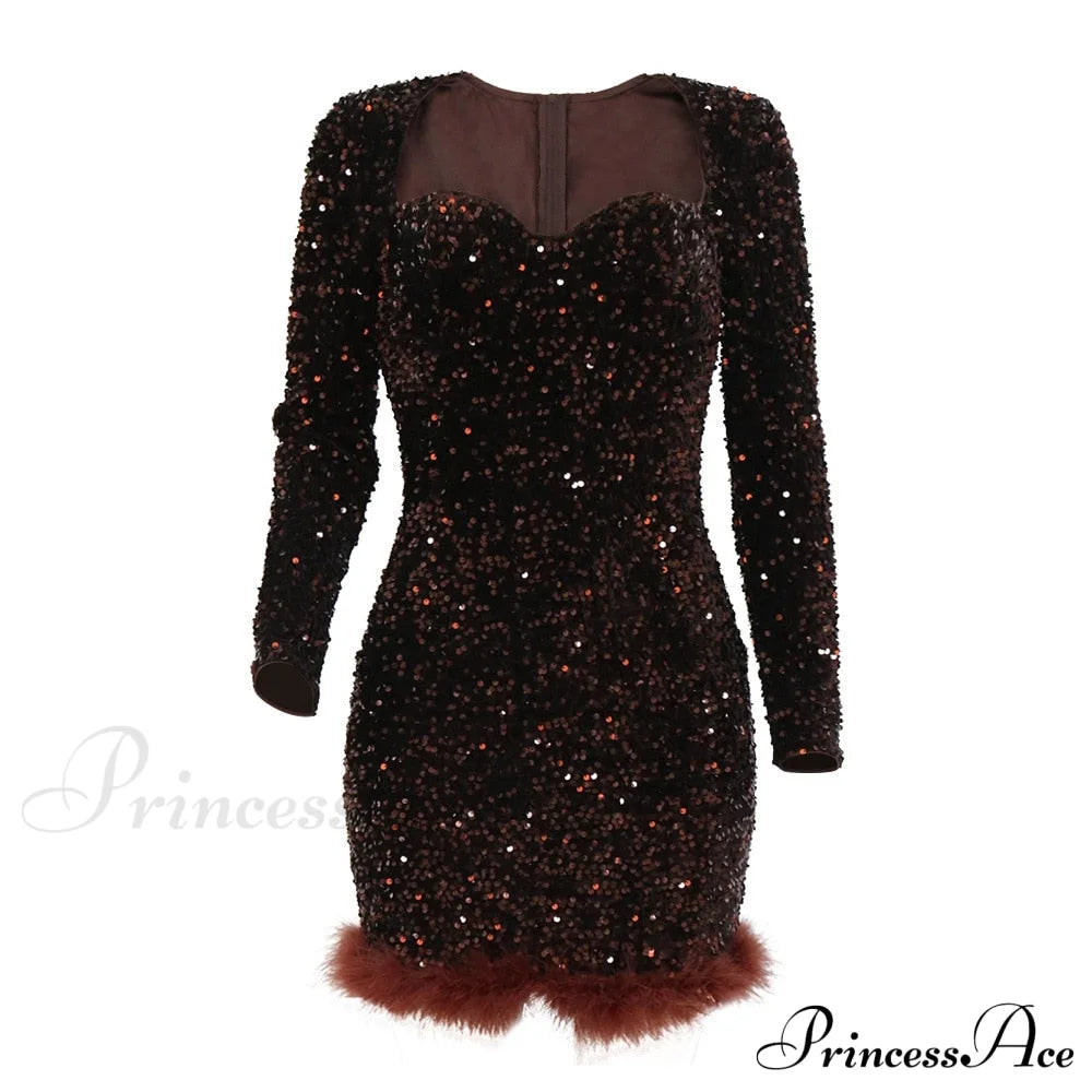 Sexy Luxury High Trendy Waist Short Dress