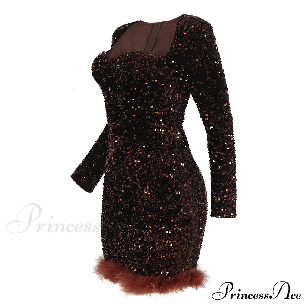 Sexy Luxury High Trendy Waist Short Dress