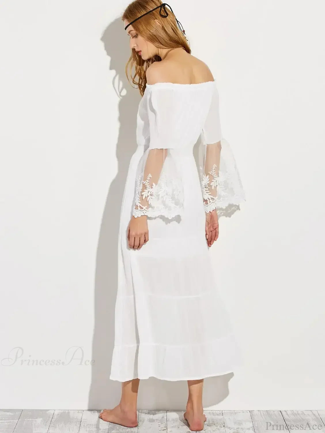 Sexy Off-Shoulder Lace Boho Dress bohodress-250126