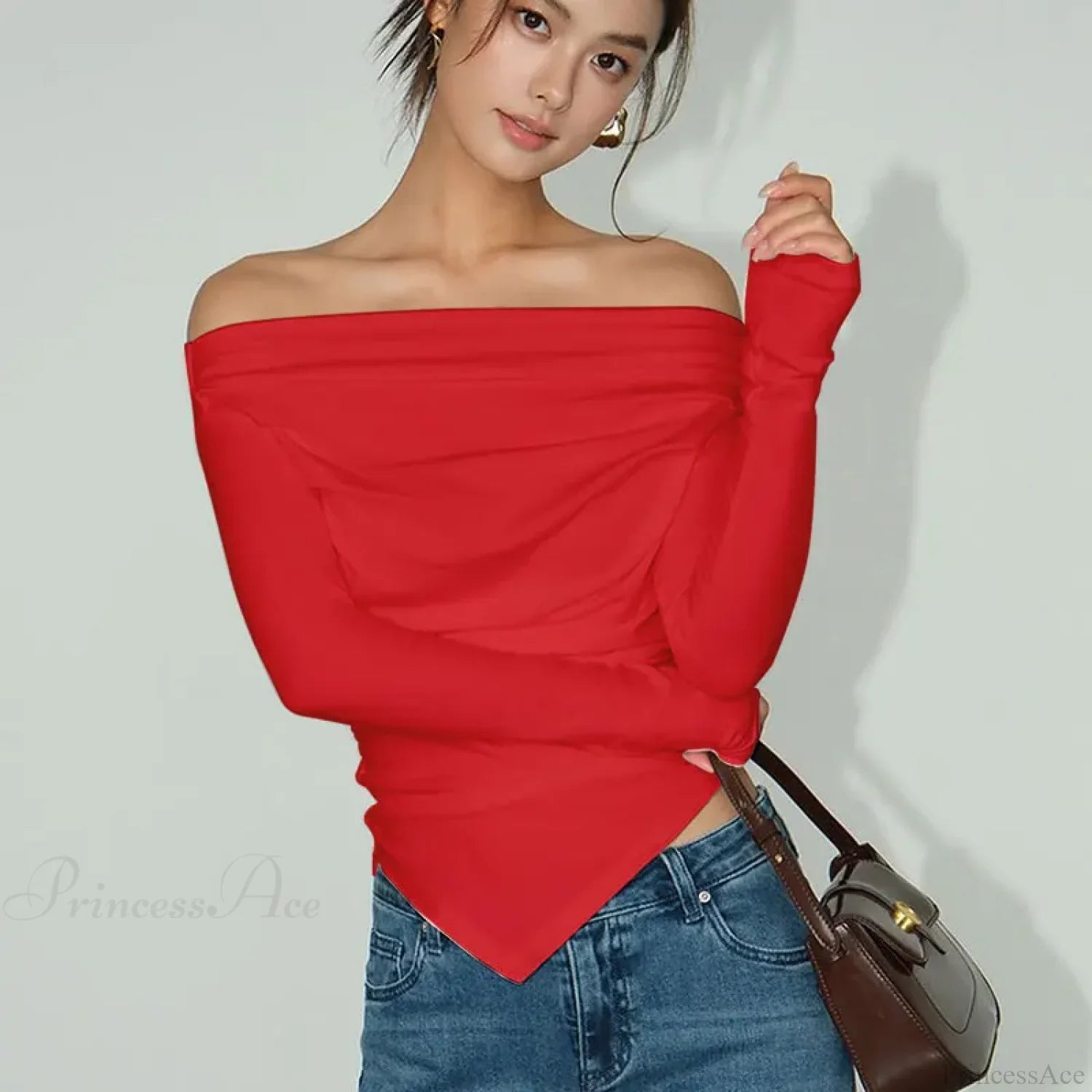 Sexy Off Shoulder Slim T-shirt Sweater