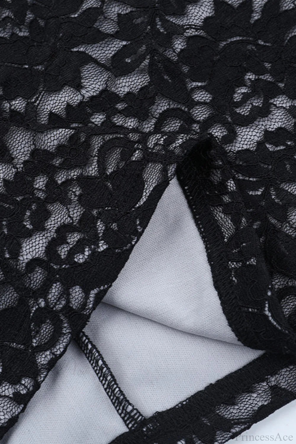 Sexy Sheer Lace Off Shoulder Long Sleeve Mini Dress