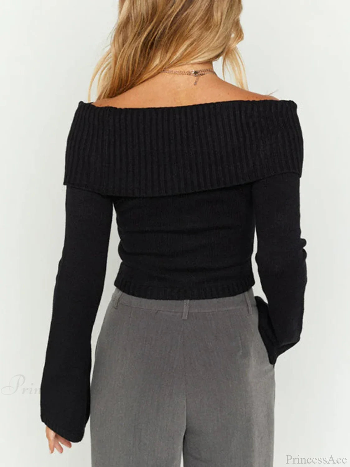 Sexy Slim Crop Off Shoulder Sweater