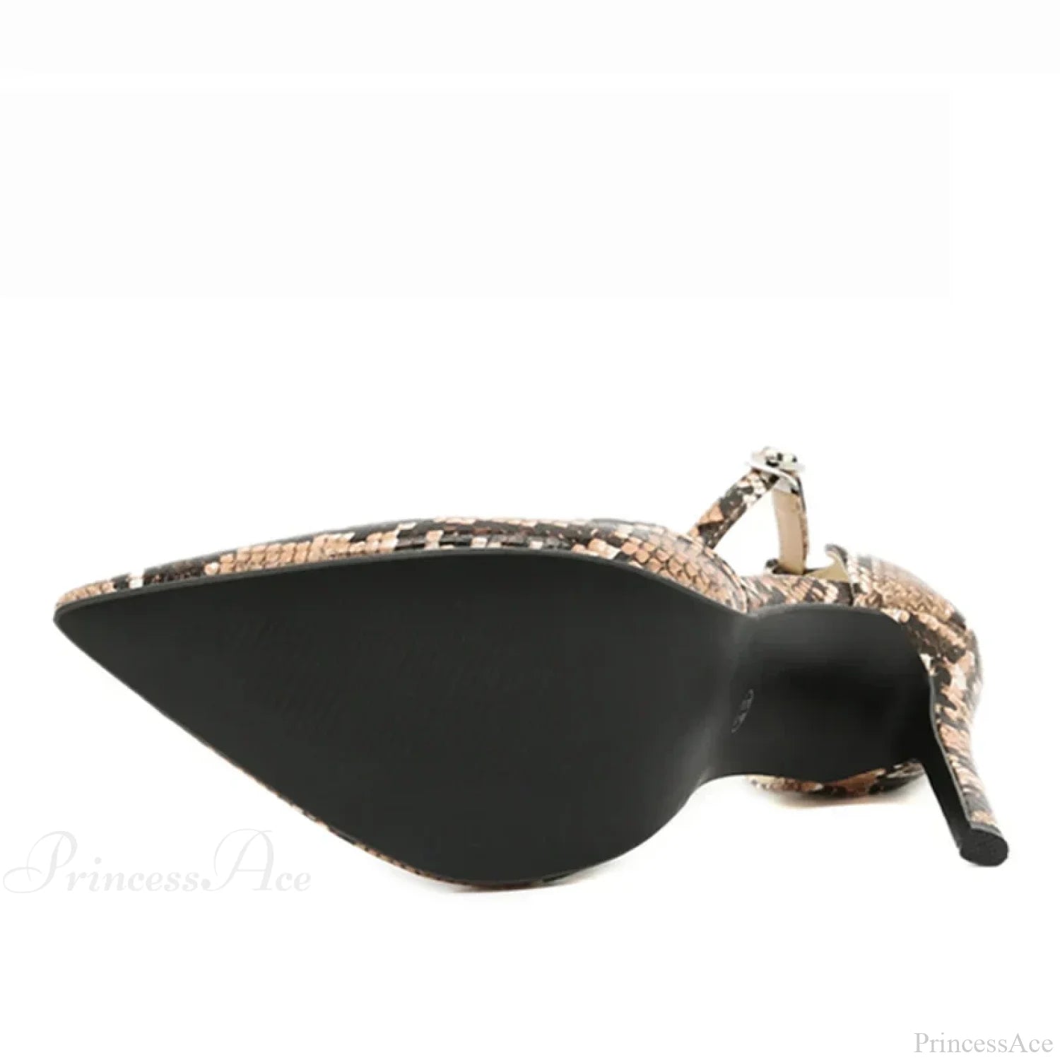 Sexy Snake-Print Pointed-Toe Stripper Heels Women Pumps Sandalsfashion Ankle-Buckle Strap Stilettos