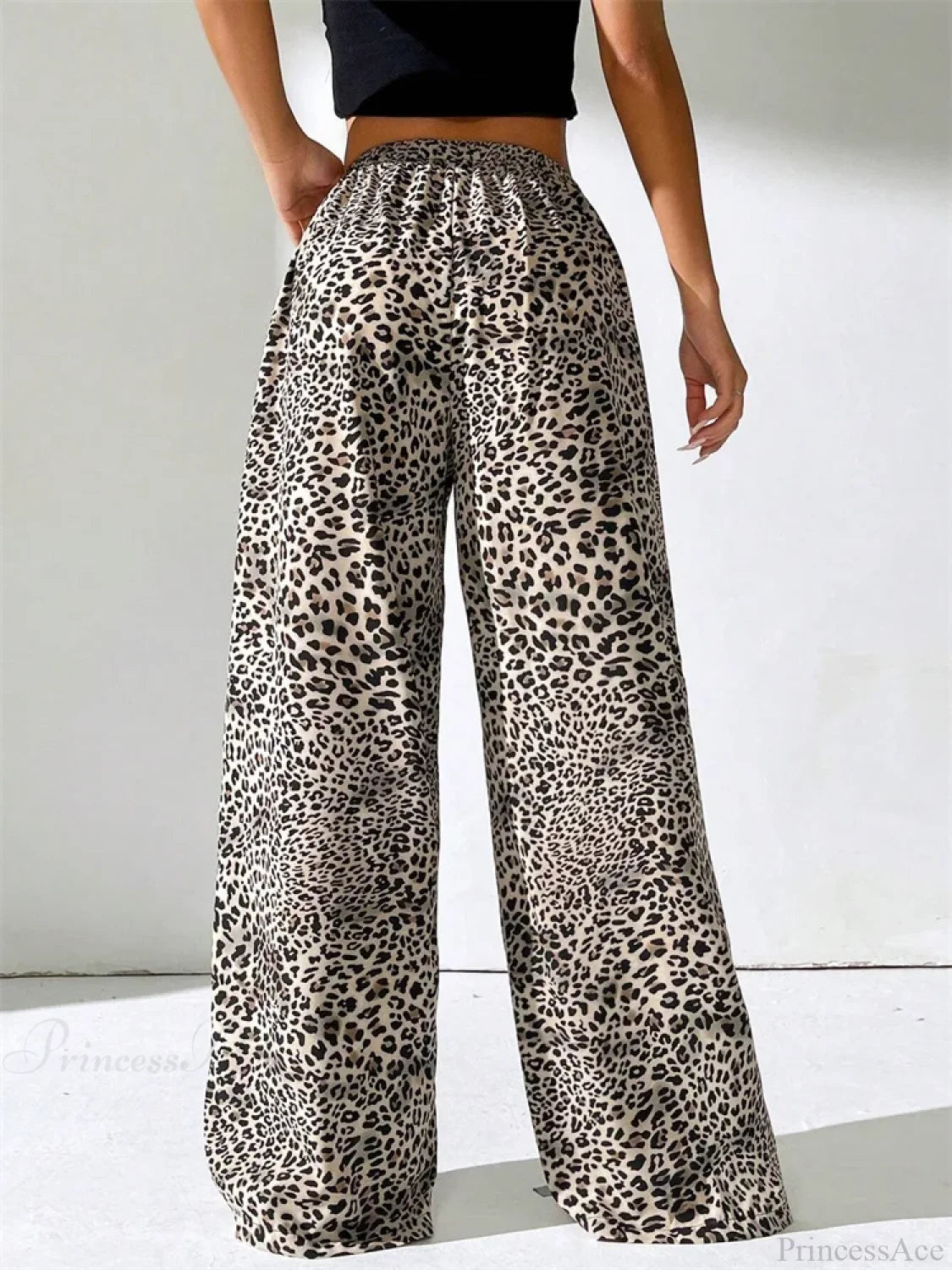 Sexy Striped Side Split Tie-Up Wide-Leg Sweatpant pant-250223