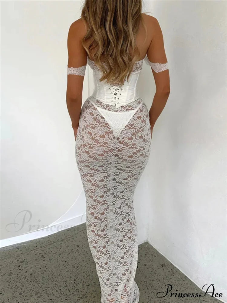 Sexy Women Lace Party Strapless Backless Patchwork See Through Black Slim Cocktail Vestidos New