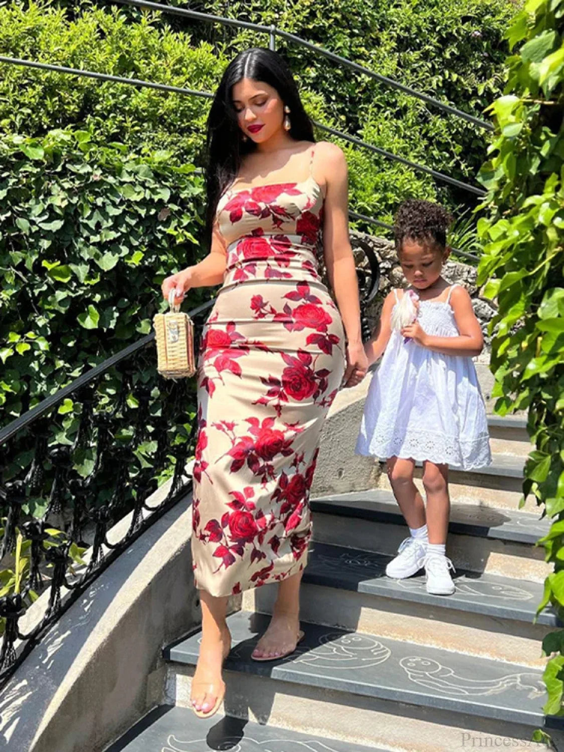 Sexy Y2K Floral Print Backless Bodycon Midi Dress floraldress-250126