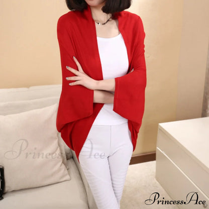 Shawl Bat Sleeve Loose Knitted Sweater Cardigans