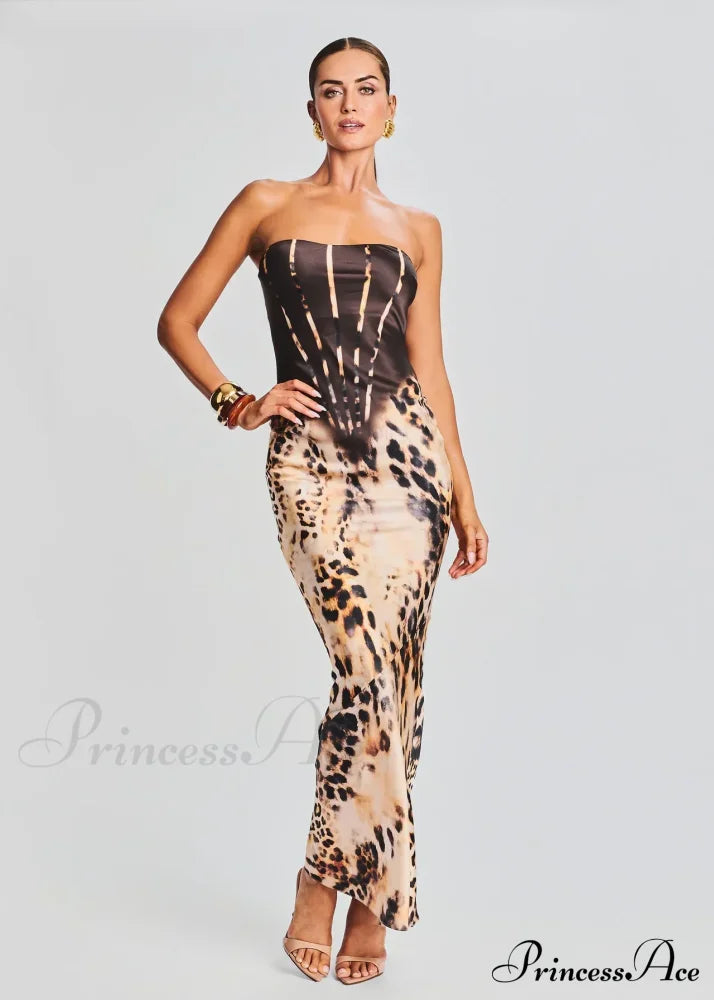 Shayna Elegant Silk Dress 4 Days / 0 Xs Brown