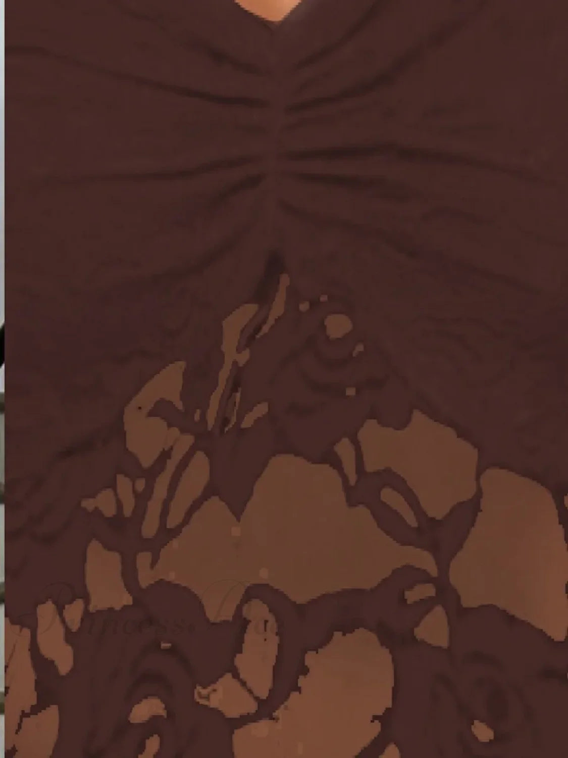 Sheer Lace Off-shoulder Strapless Low Cut Bandeau Top Dark Brown / S croptop-250126