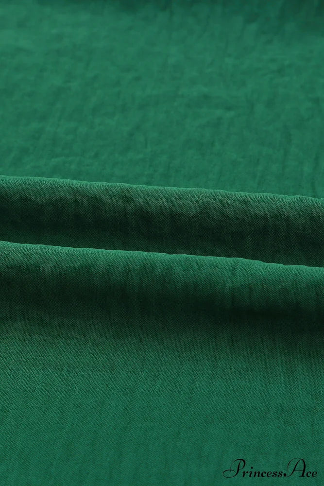Shift Top Wrist Smocked - Green Tops