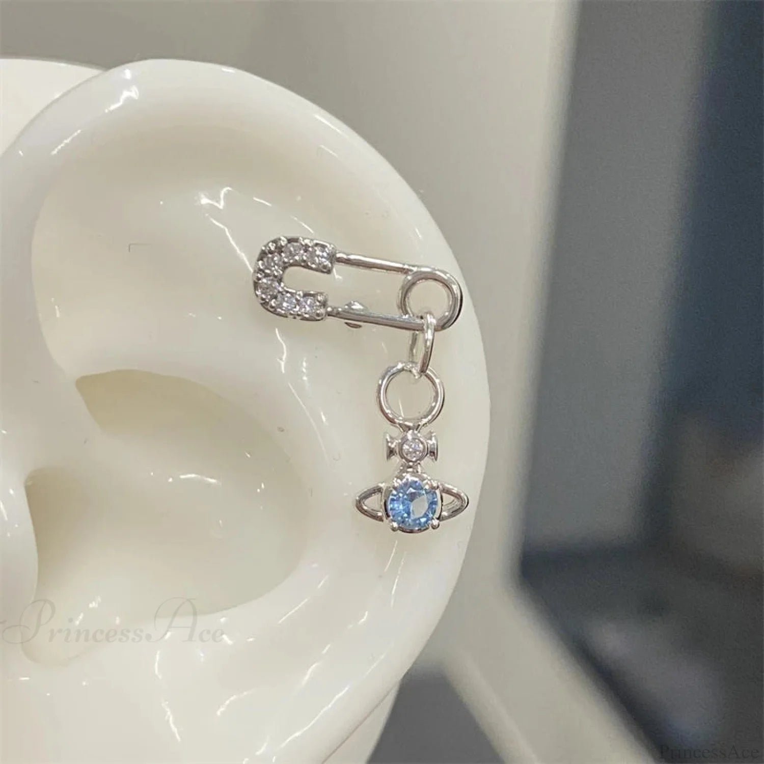 Shiny Saturn 316L Stainless Steel Stud Earring color2