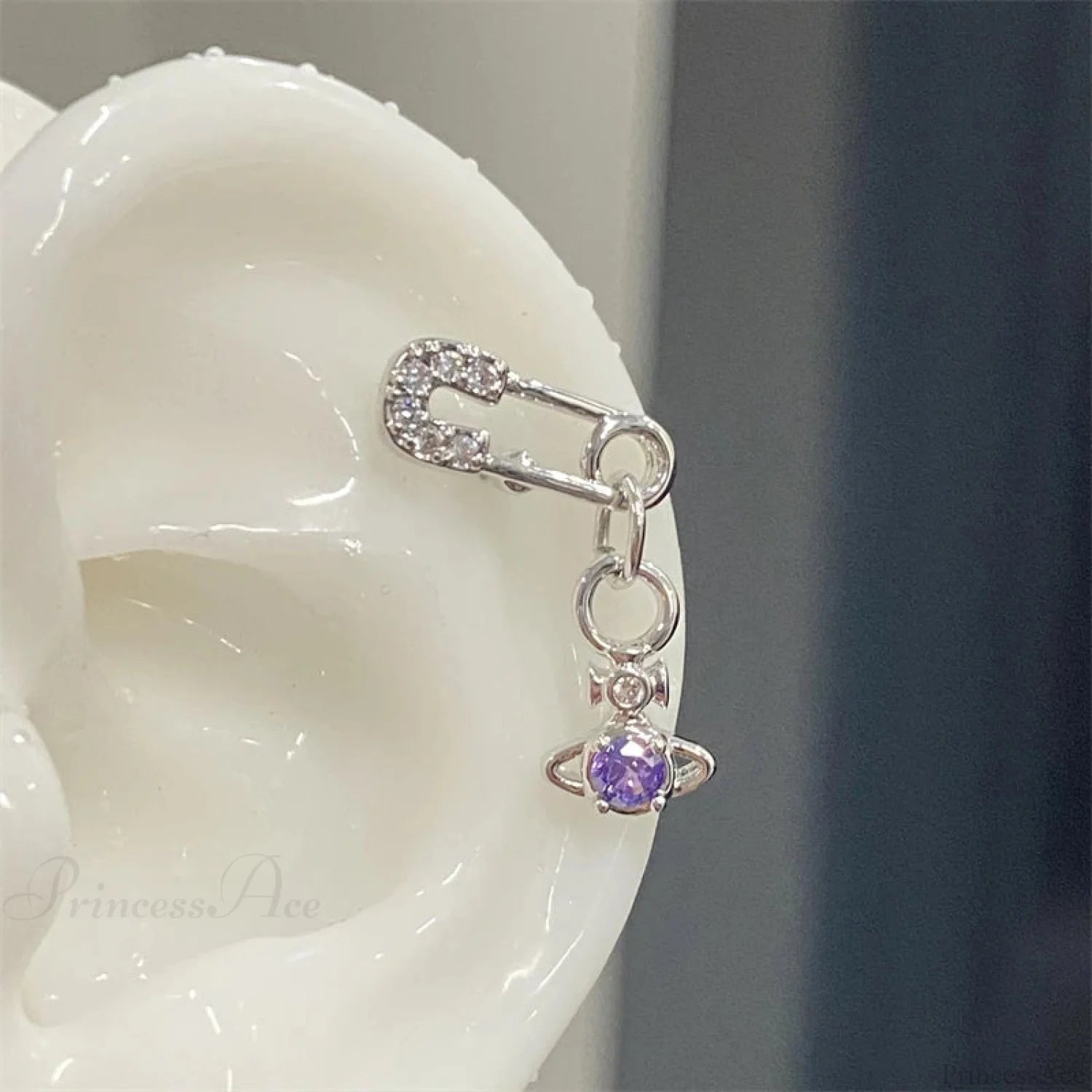 Shiny Saturn 316L Stainless Steel Stud Earring color4