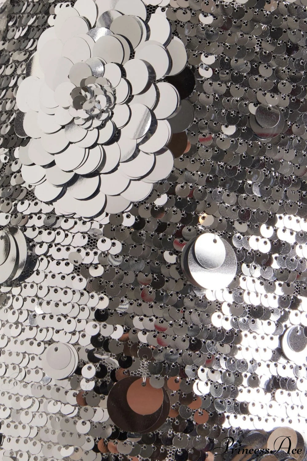 Silver Sequin Sunflower Halter Bodycon Party Dress