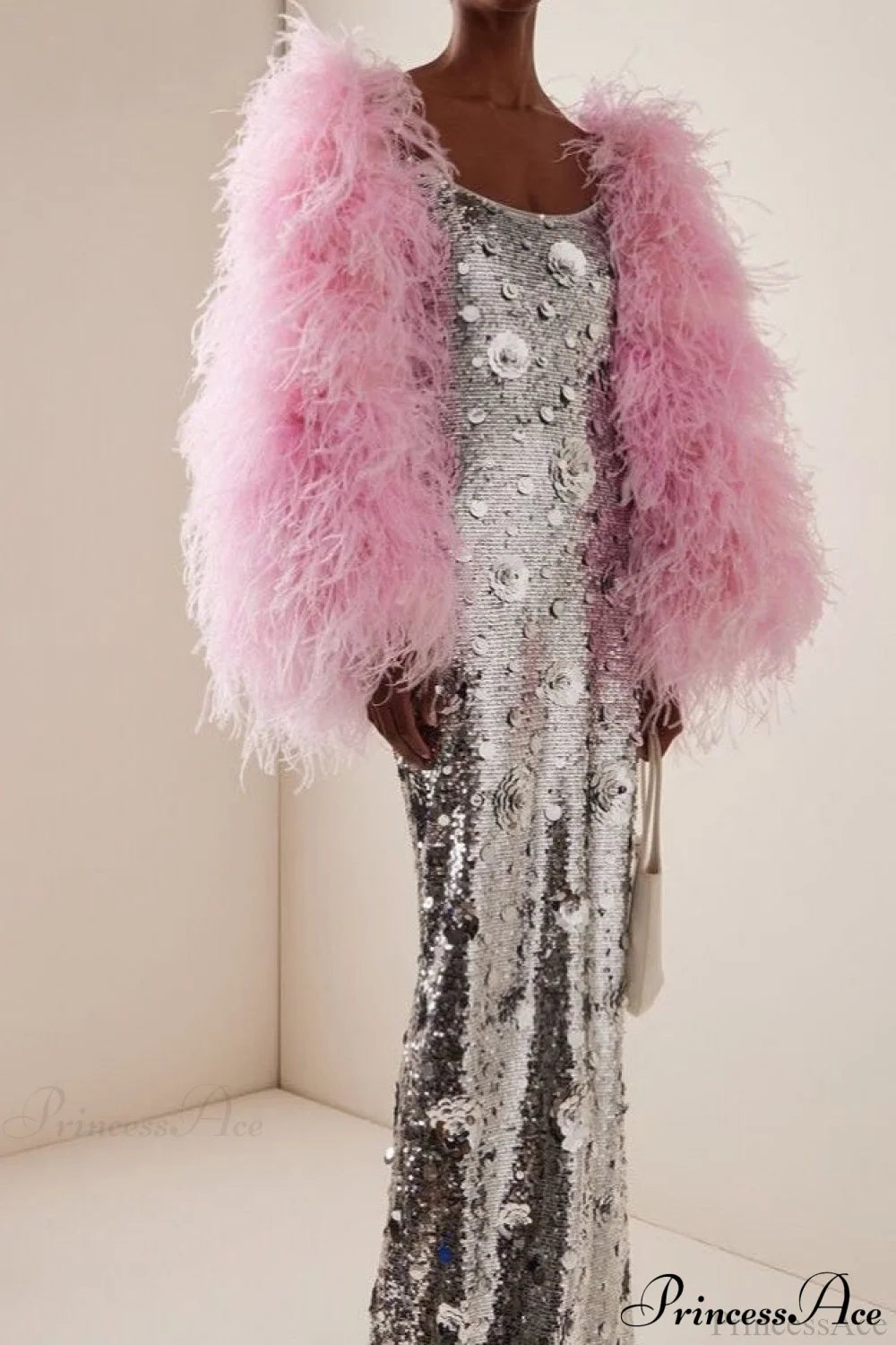 Silver Sequin Sunflower Halter Bodycon Party Dress