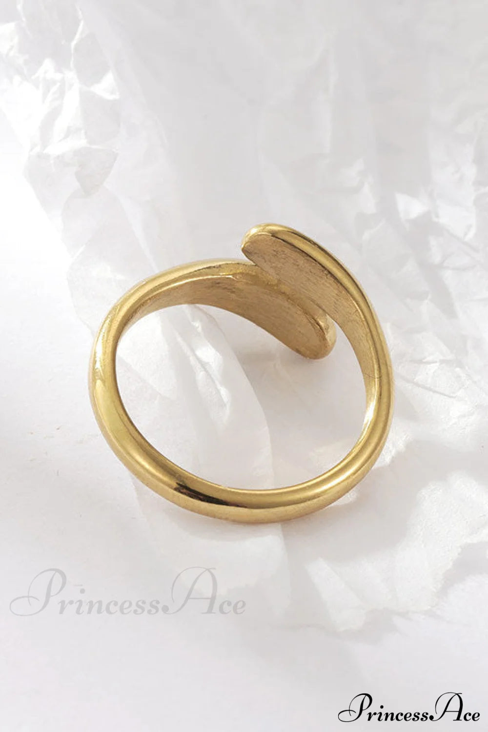 Simple Diamond Studded Gold Plating Rings