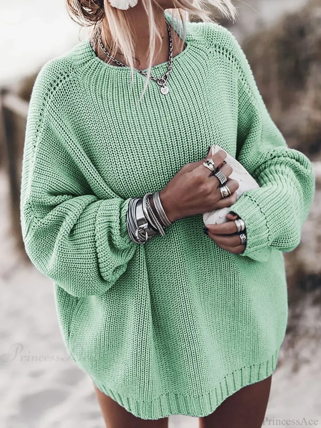 Simple Knit Elastic Winter Sweater