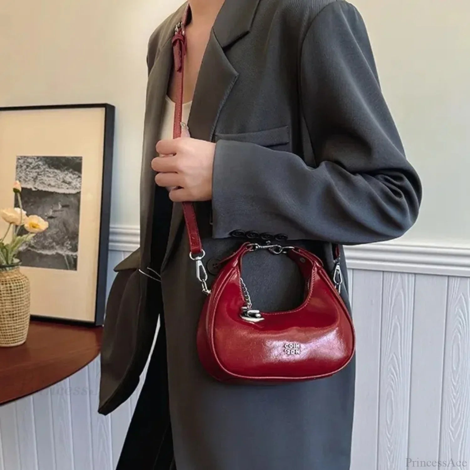 Simple Versatile Solid Color Shoulder Messenger Handbag handbag-250126