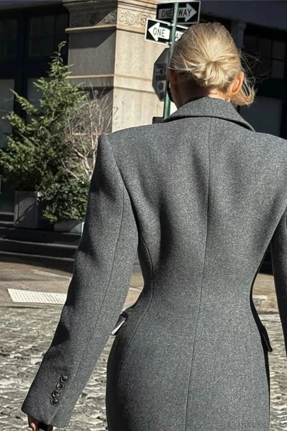Single-Breasted Wool Coat