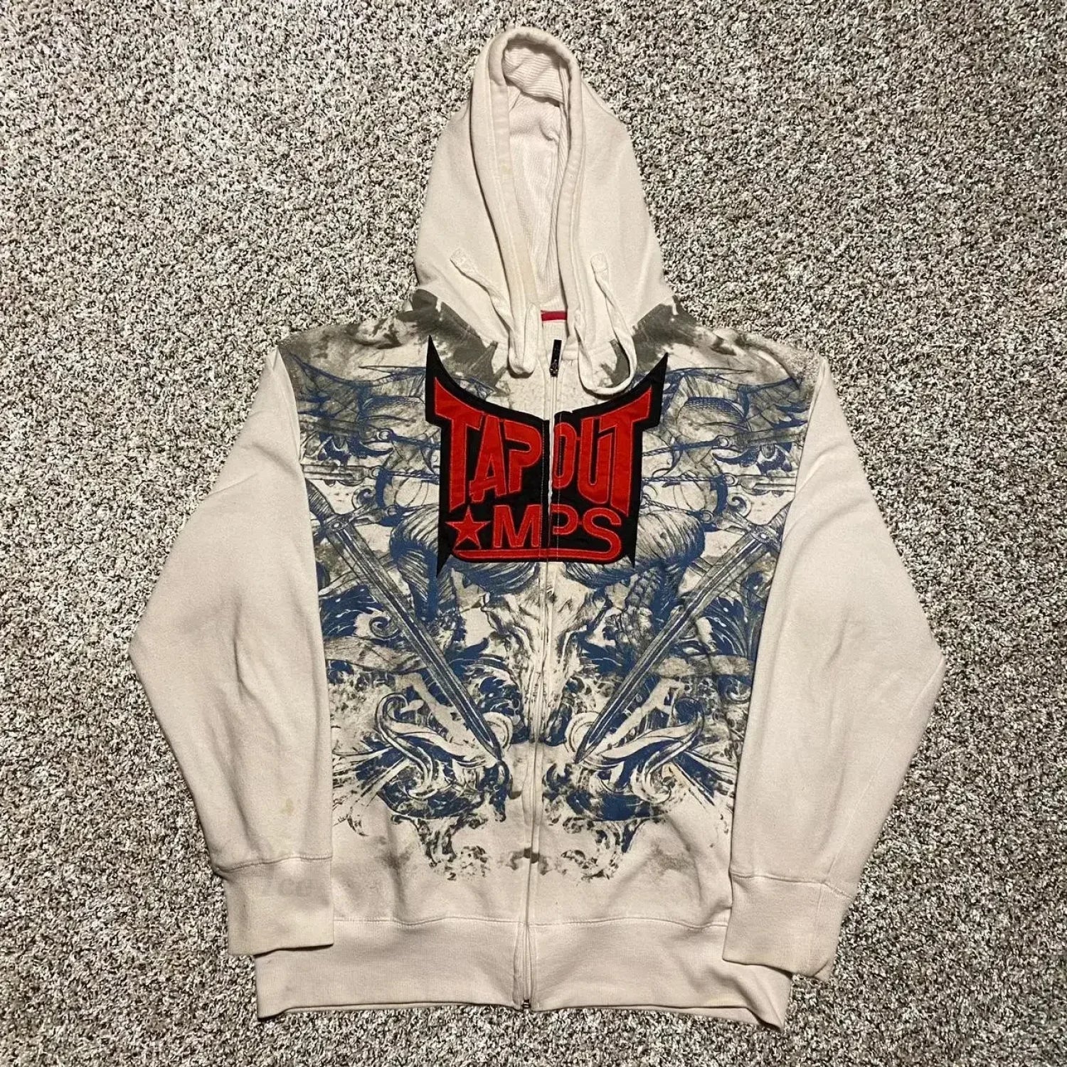 Skull Graphic Zipper Hoodie
