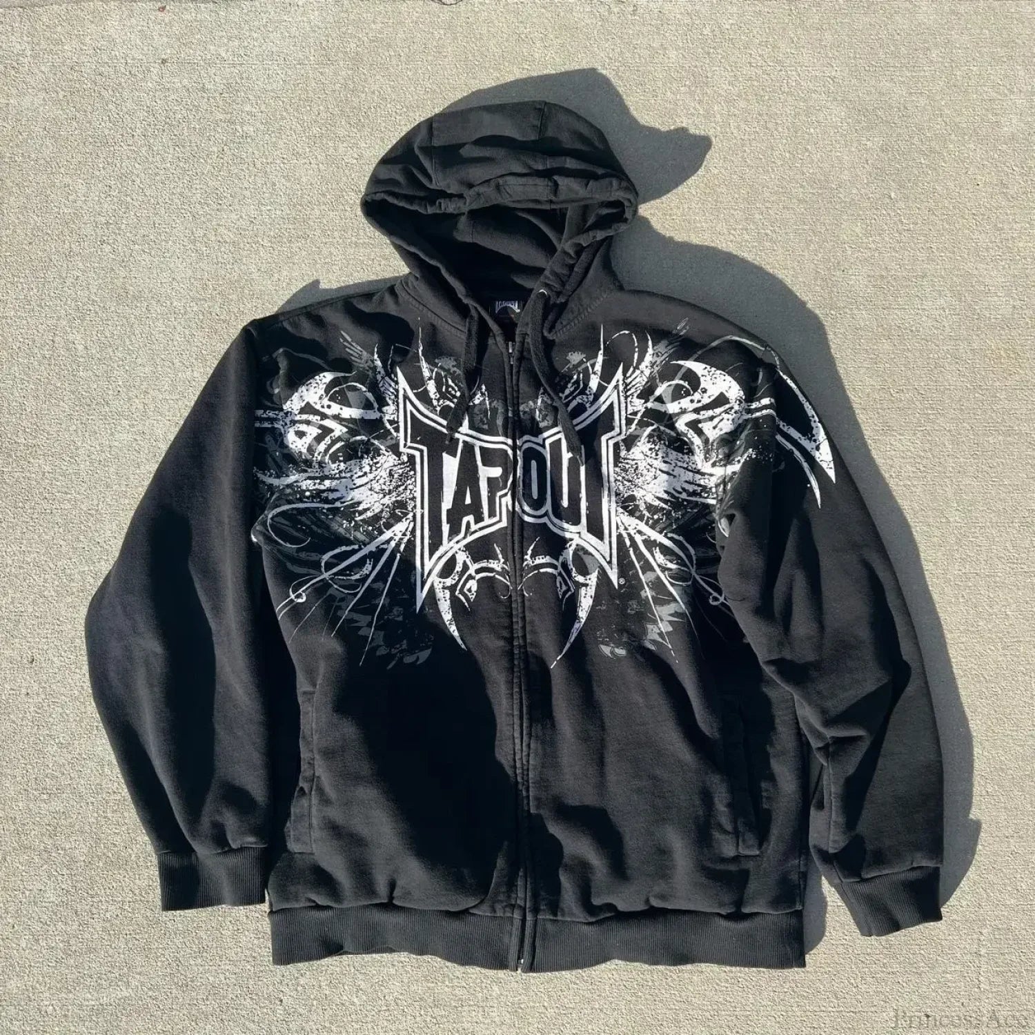 Skull Graphic Zipper Hoodie black 1 / S