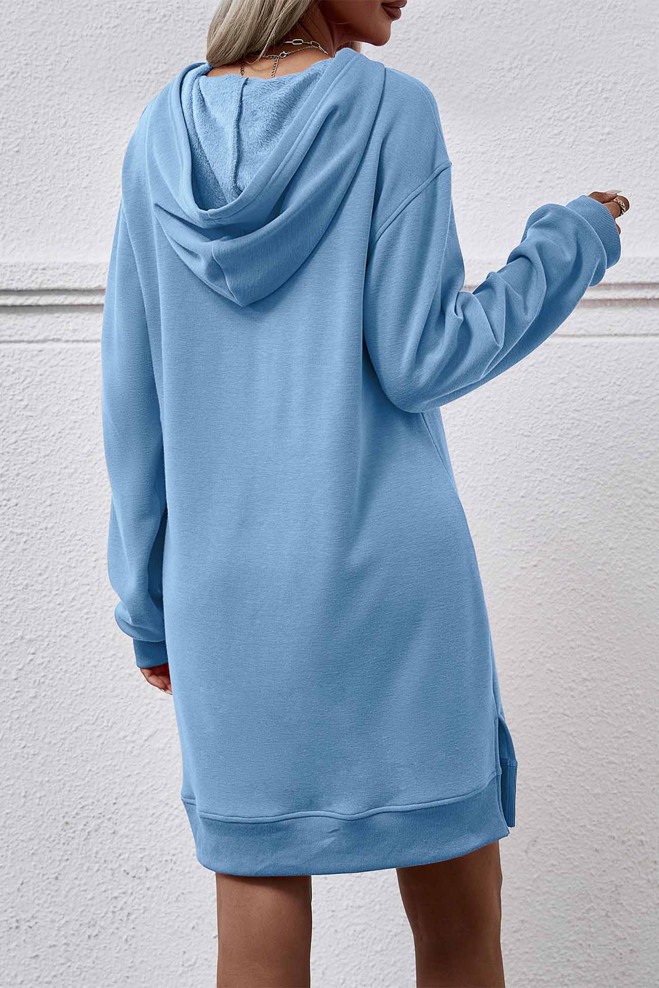 Midi Hoodie Dress with Pocket Slit