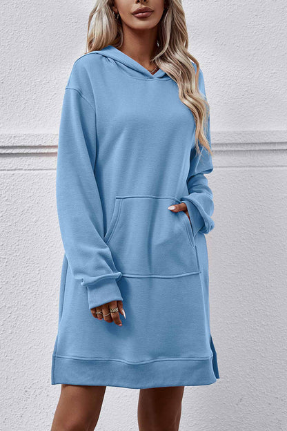 Midi Hoodie Dress with Pocket Slit