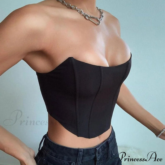 Sleeveless Off Shoulder Velvet Sexy Corset