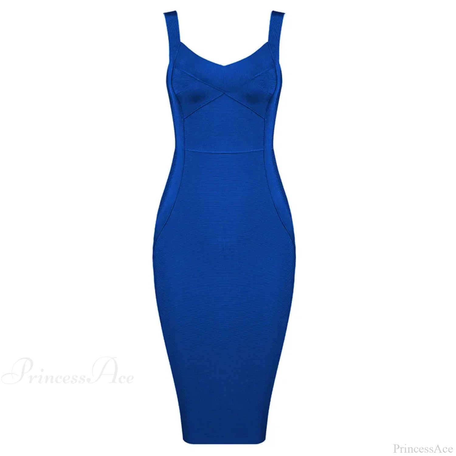 Sleeveless Rayon Bodycon Party Dress Blue / S Partydress-241208