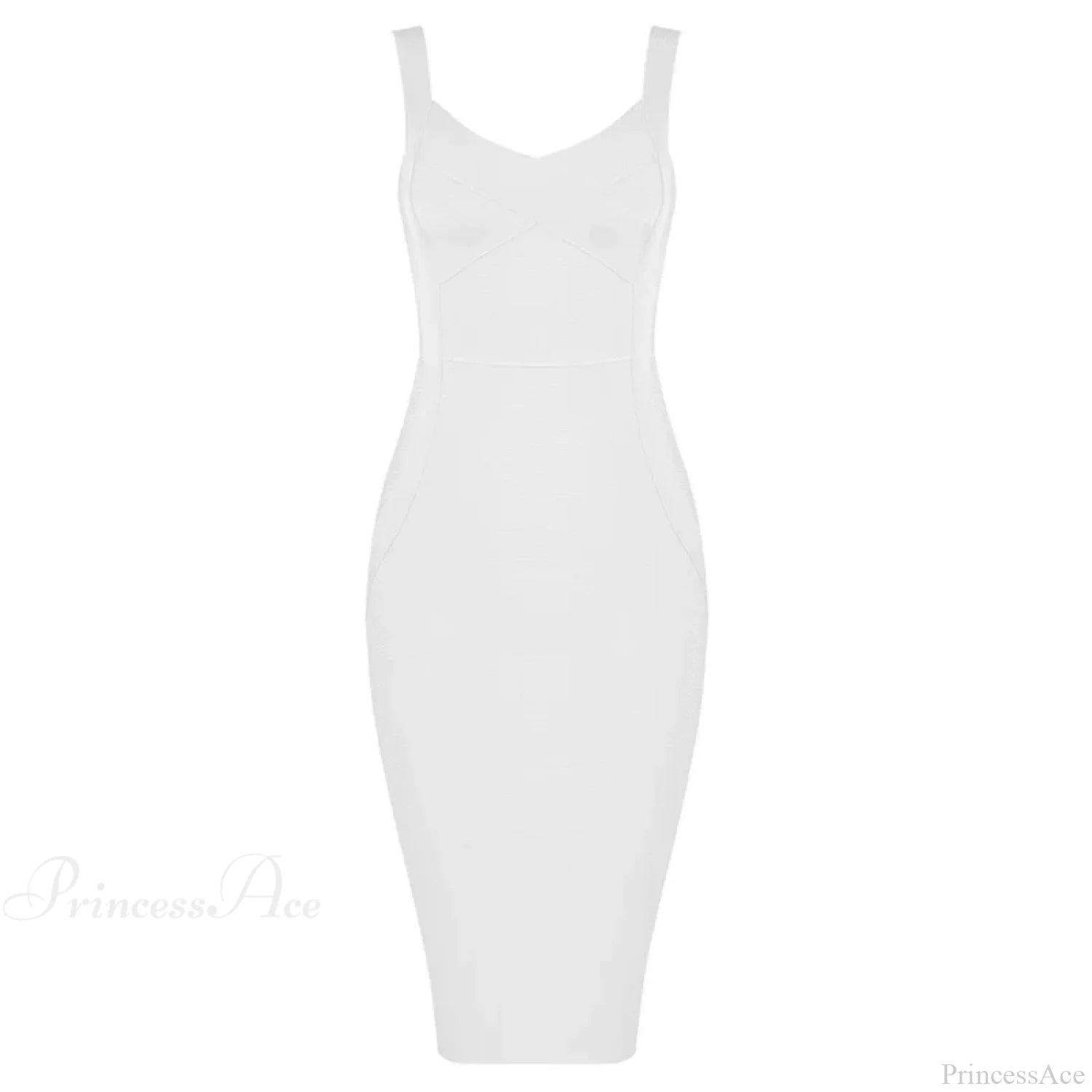 Sleeveless Rayon Bodycon Party Dress White / S Partydress-241208