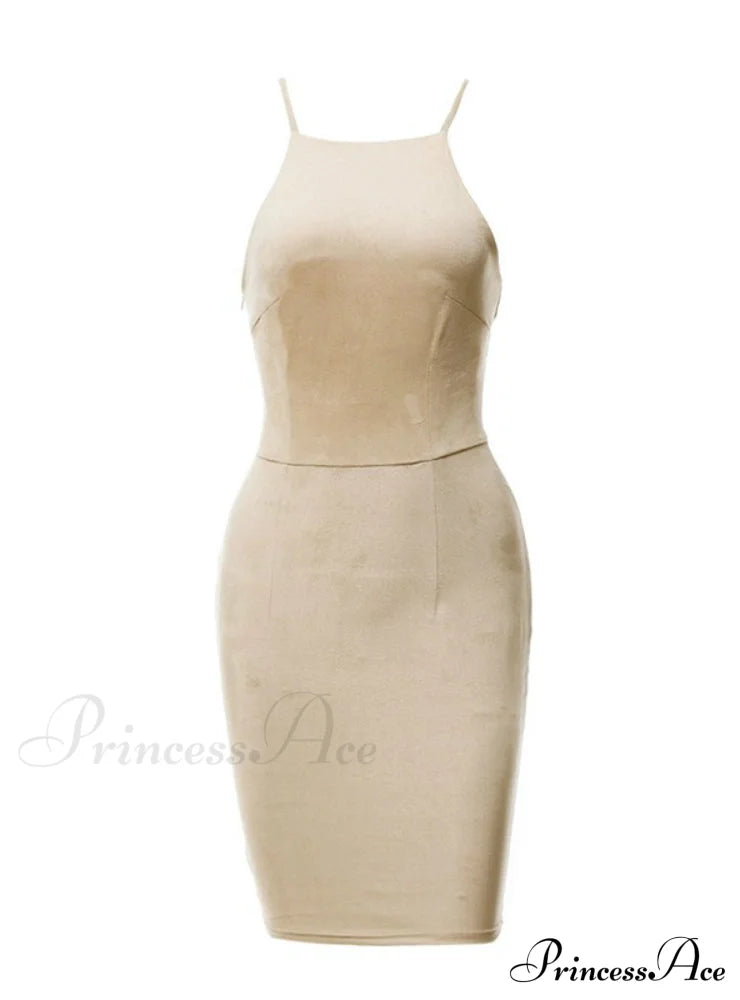 Slim Bodycon Club Wear Dress - Sleeveless M / Green Black Bodycon Dress