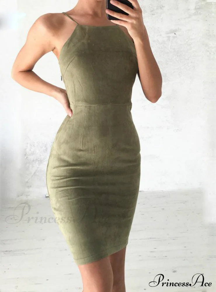 Slim Bodycon Club Wear Dress - Sleeveless S / Red Black Bodycon Dress