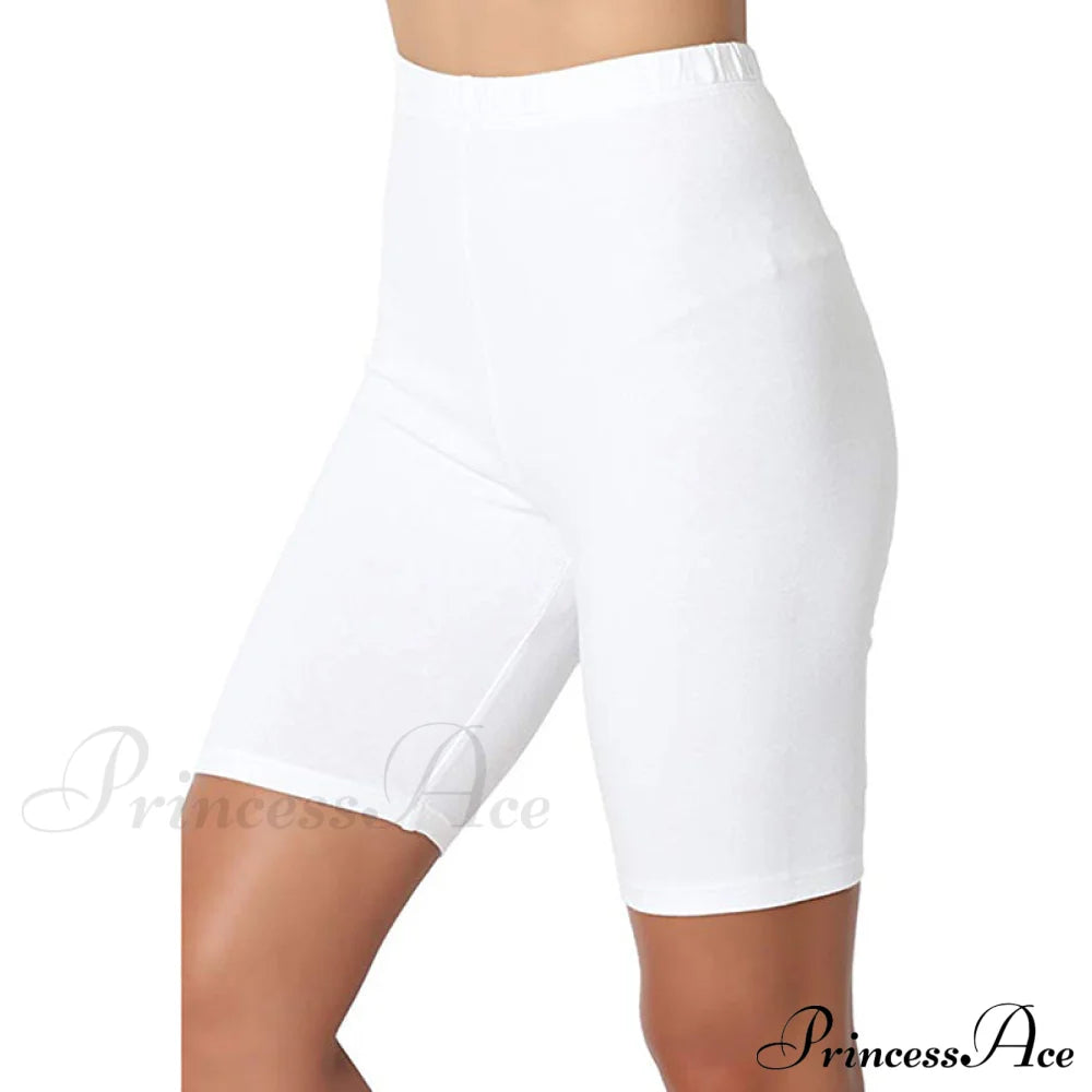 Slim High Waist Leggings White / S