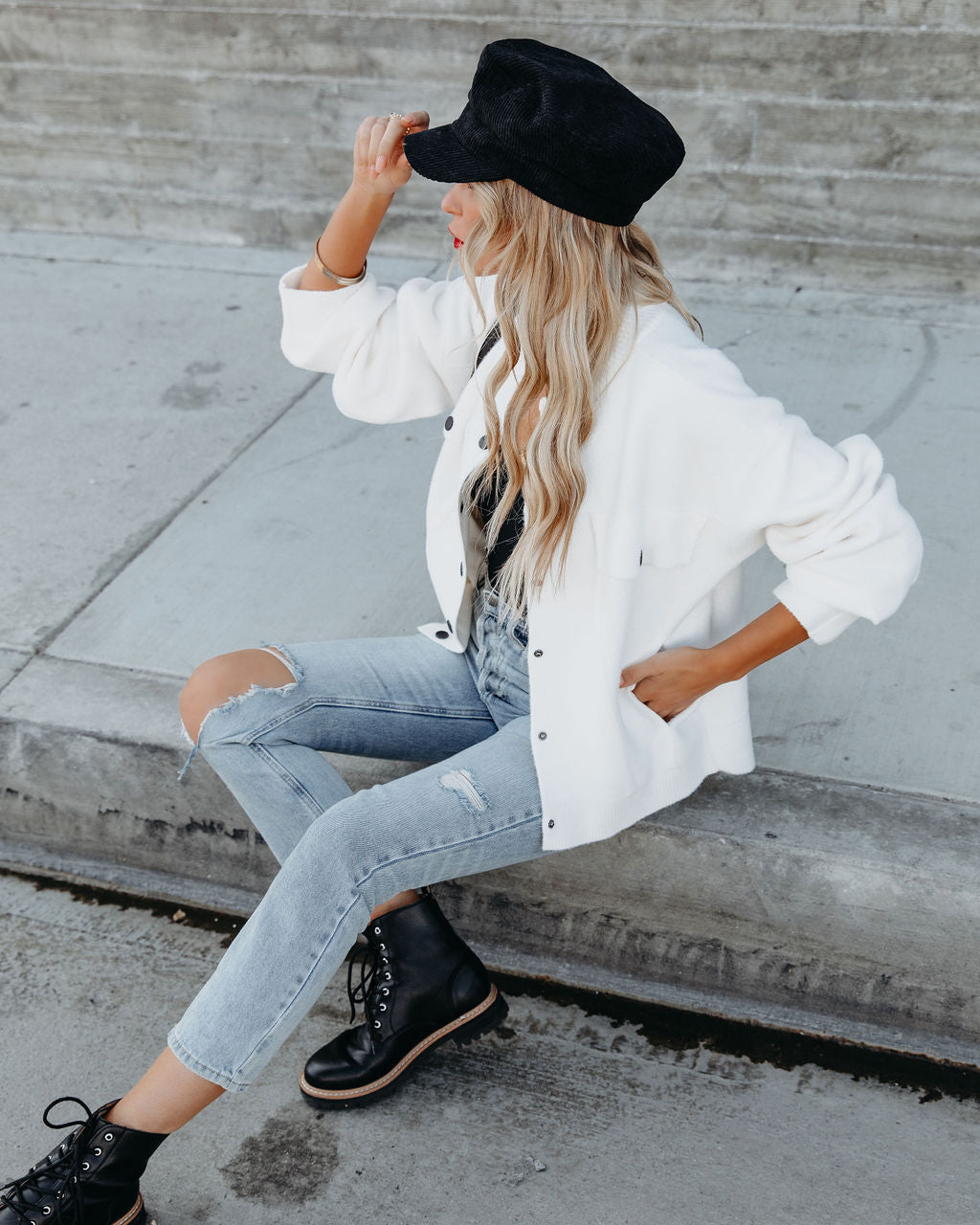 Snowball Soft Knit Jacket - Ivory