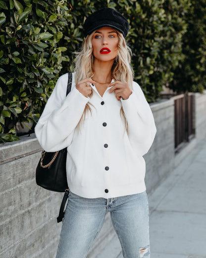 Snowball Soft Knit Jacket - Ivory