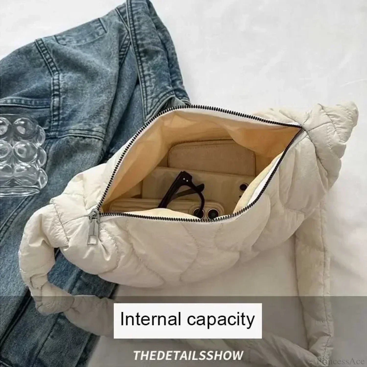 Soft Puffer Cotton Quilted Crossbody Bag crossbody-250126